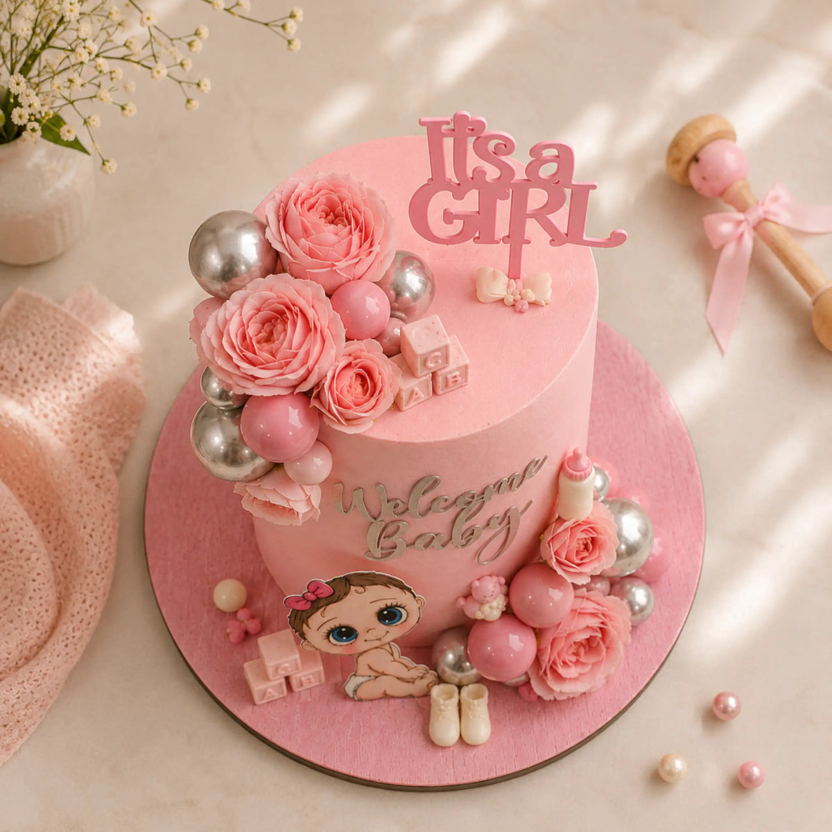 Baby Announcement Cake