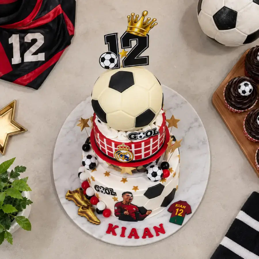 Royal Goal Football Theme Cake