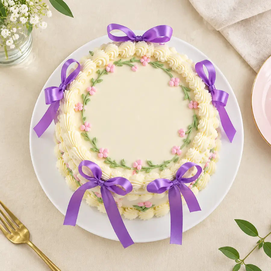 Floral Ribbon Cake