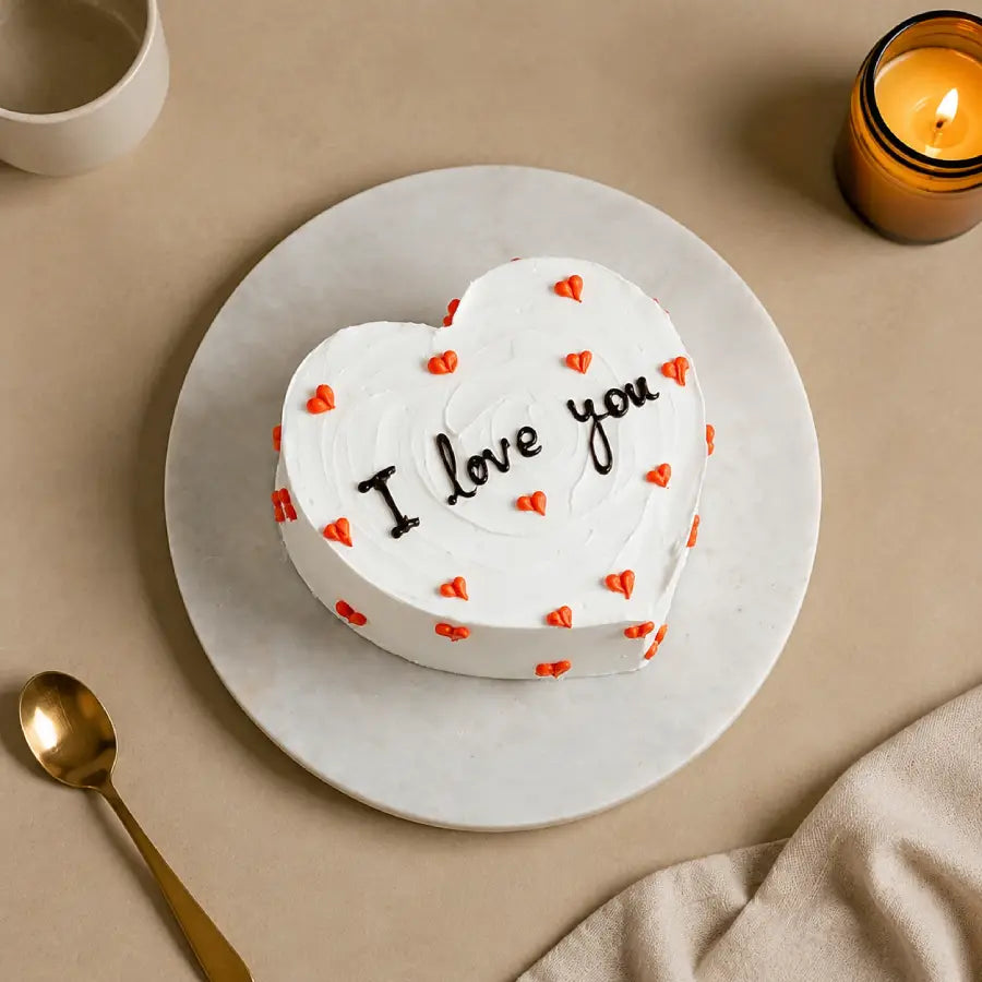 Love U Heart Shape Cake