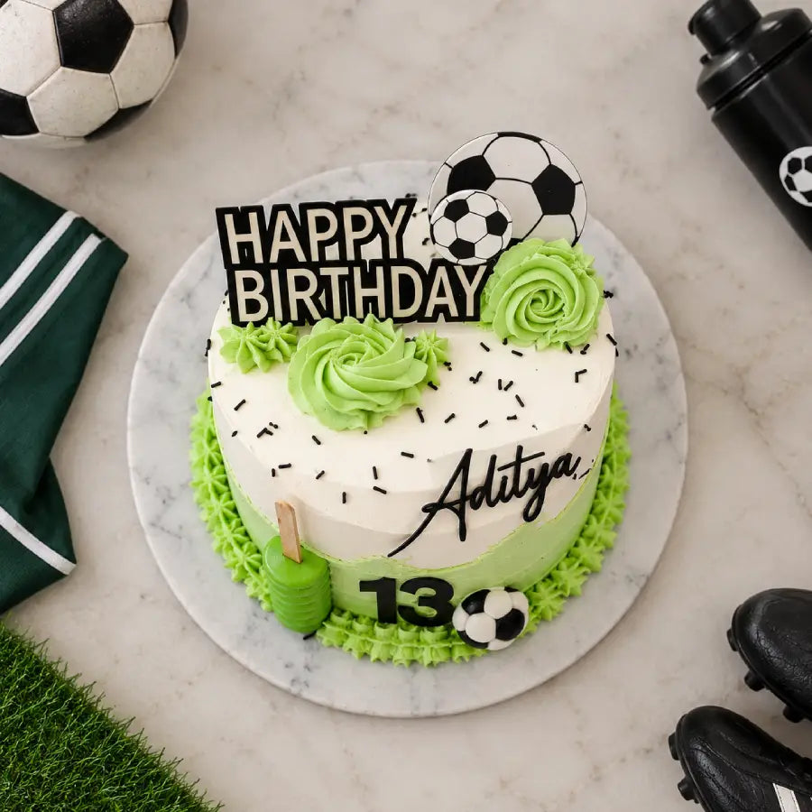 Elegant Soccer Theme Cake