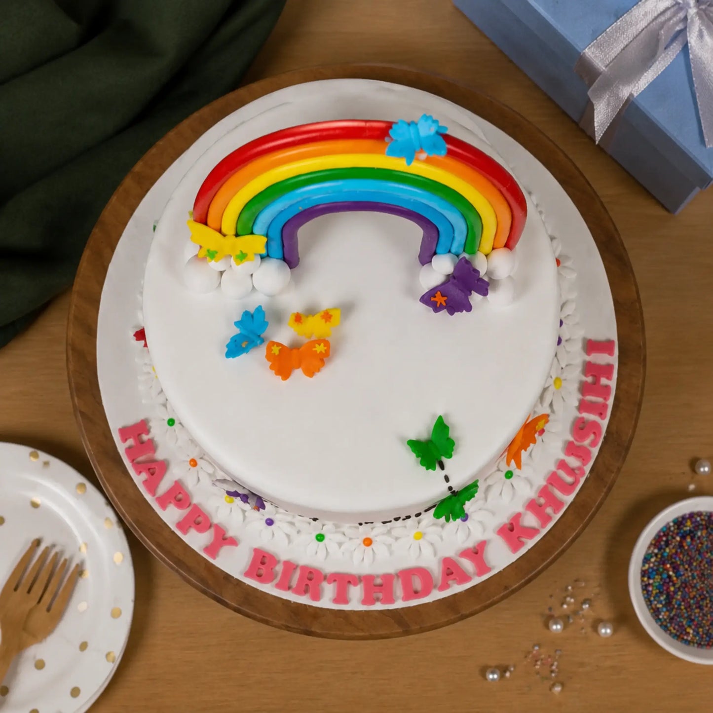 Rainbow Butterfly Cake