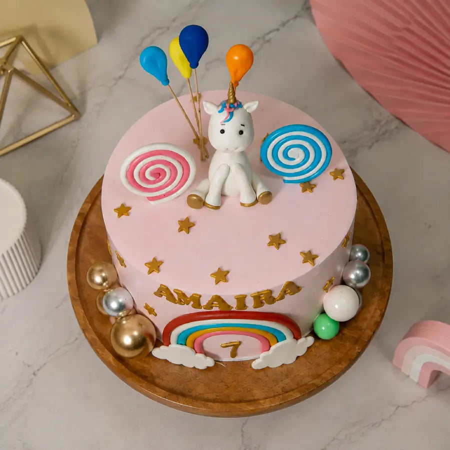 Unicorn Teddy Theme Cake