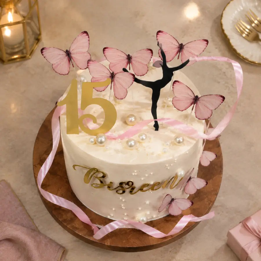 Ballerina Birthday Butterfly Cake