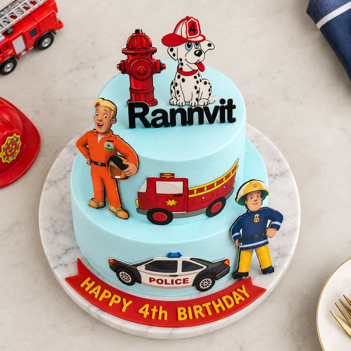Fire Hero Theme Cake