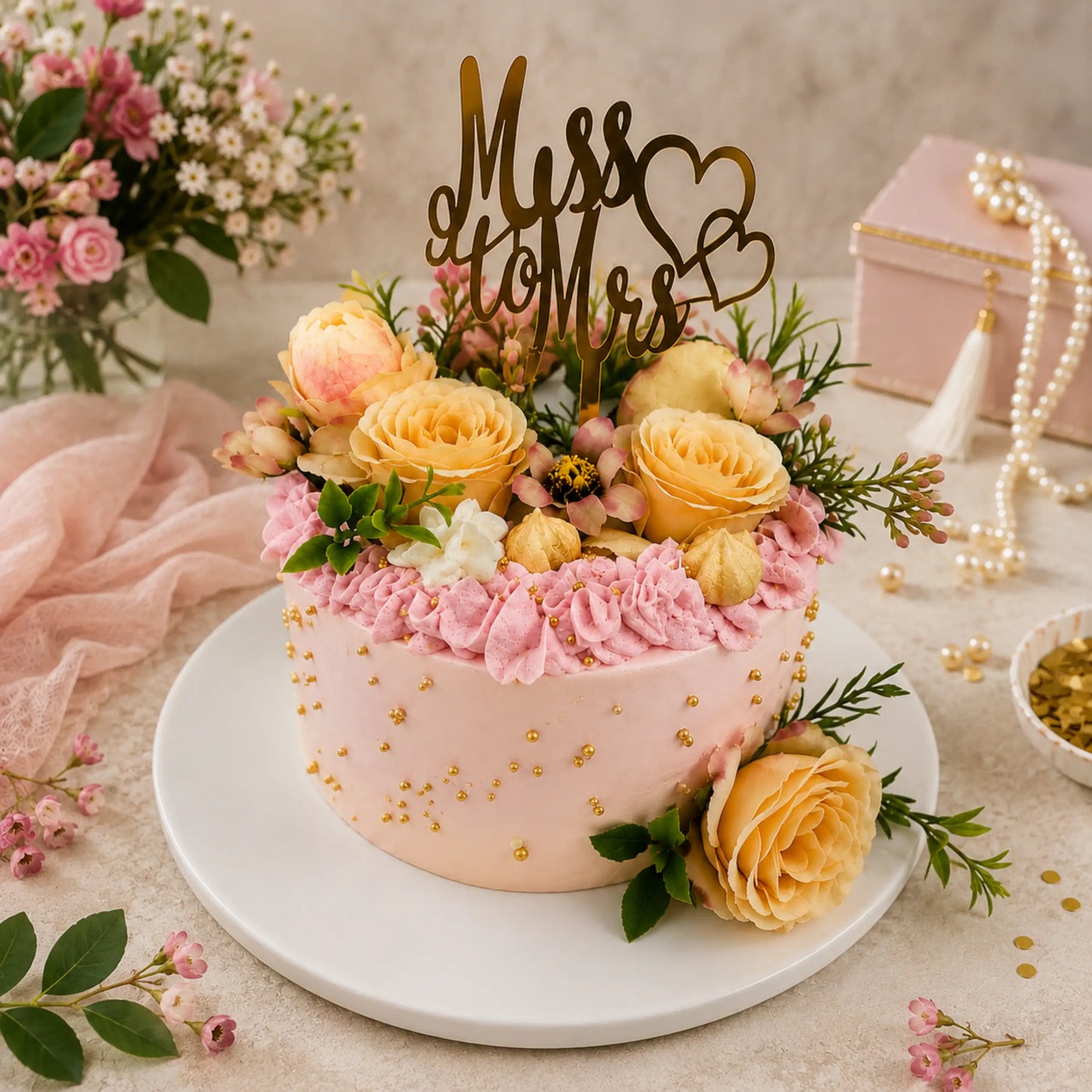 Golden Petal Cake