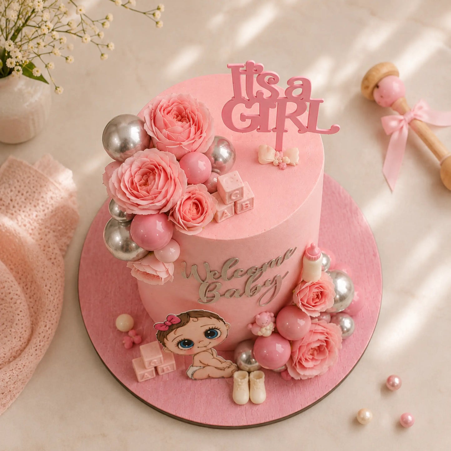 Baby Announcement Cake