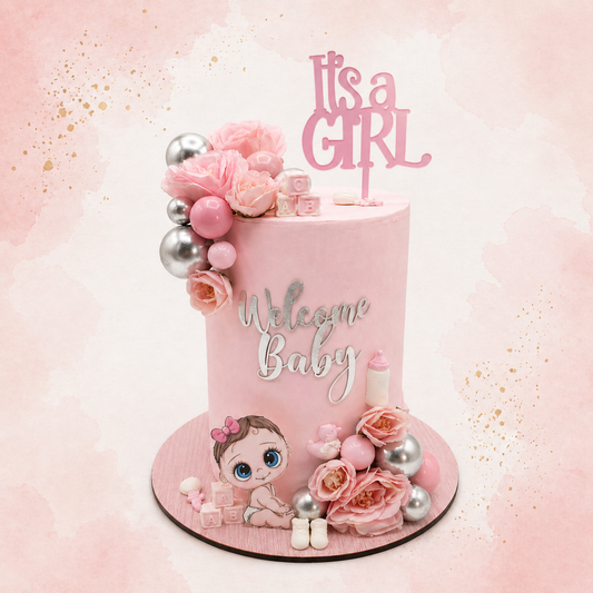 BABY ANNOUNCEMENT CAKE
