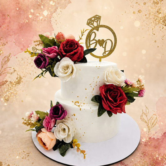 CLASSIC FLORAL WEDDING CAKE