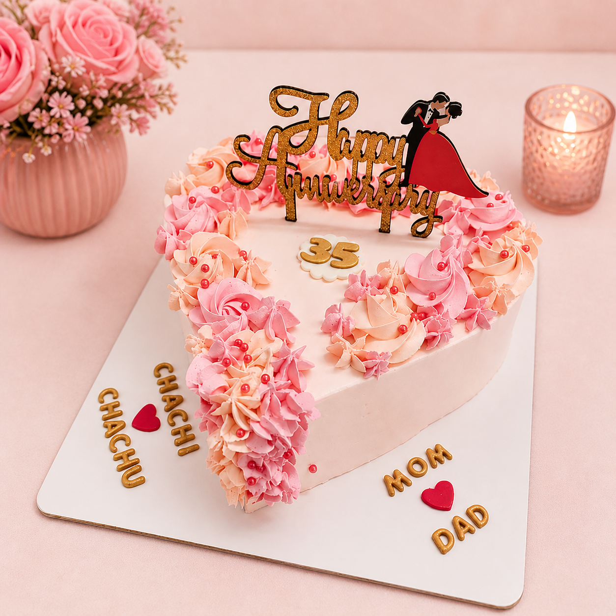 ANNIVERSARY HEART CAKE