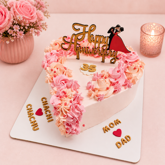 ANNIVERSARY HEART CAKE