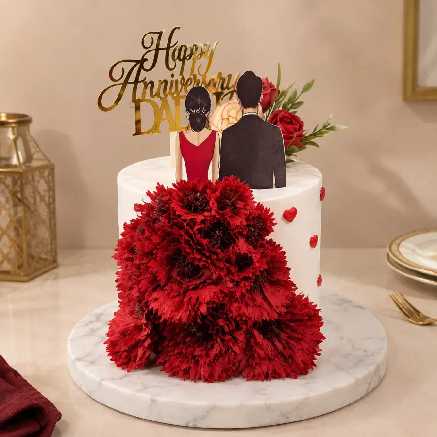 Luxe Crimson Romance Cake