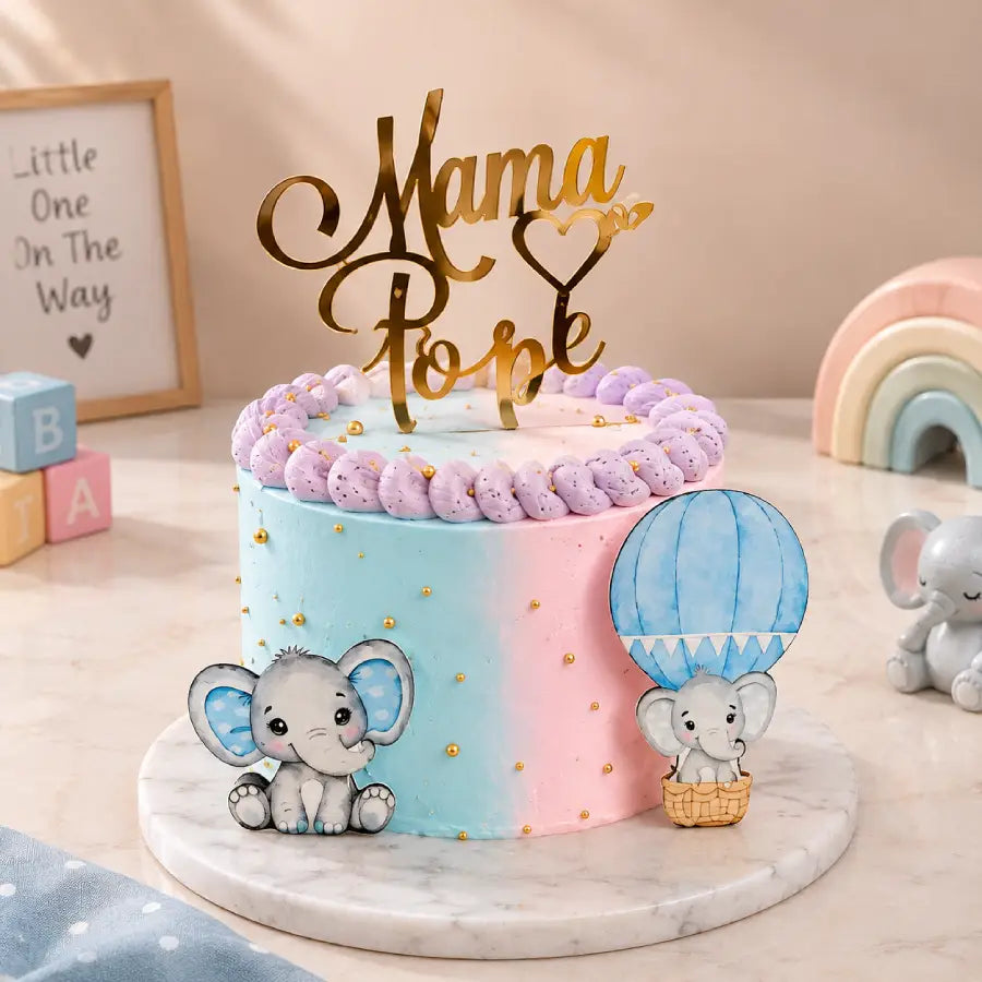 Opulent Baby Shower Theme Cake