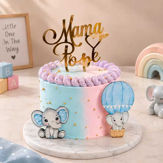 Opulent Baby Shower Theme Cake