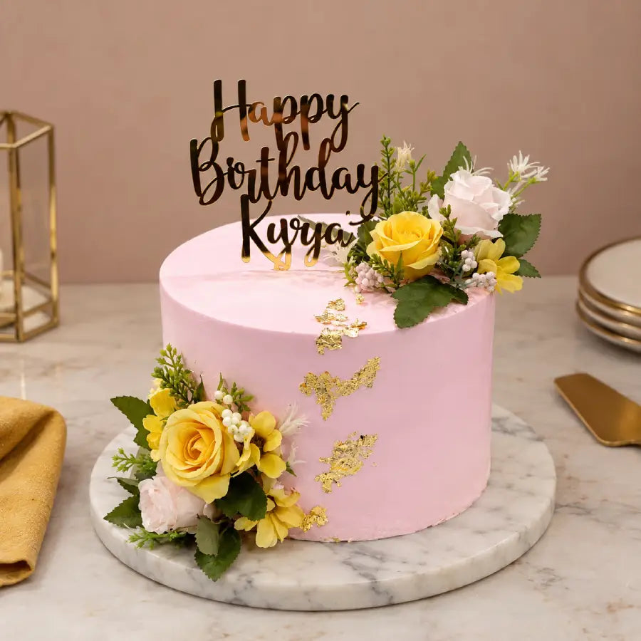 Blush Pink Floral Cake