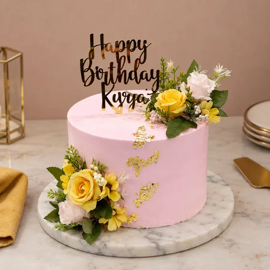 Blush Pink Floral Cake