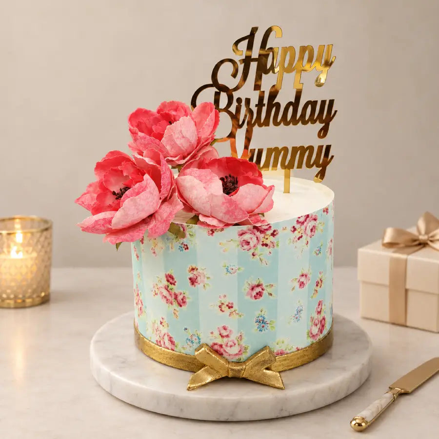 Floral Design Birthday Cake
