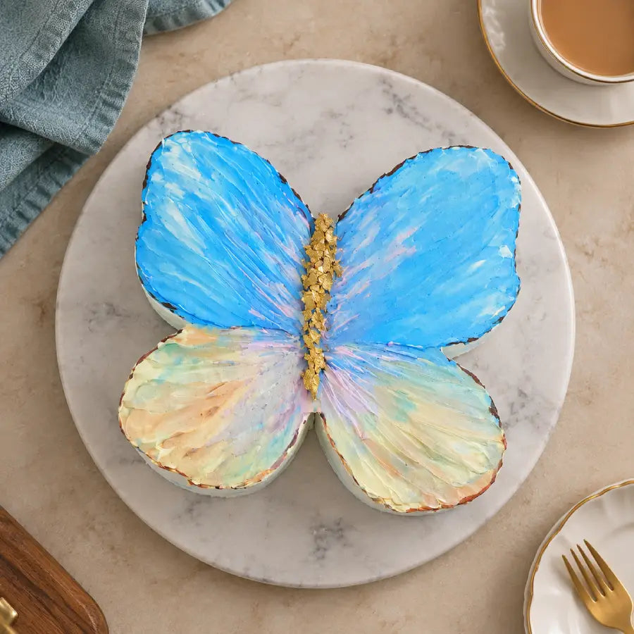 Colorful Butterfly Theme Cake