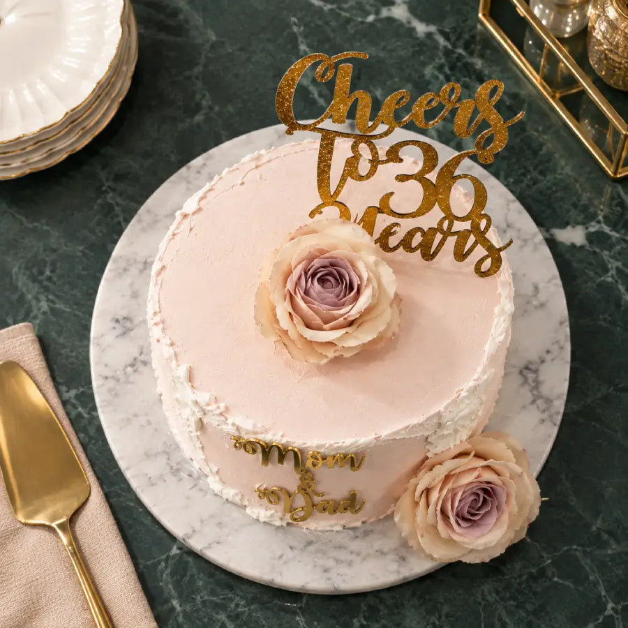 Anniversary Floral Cake
