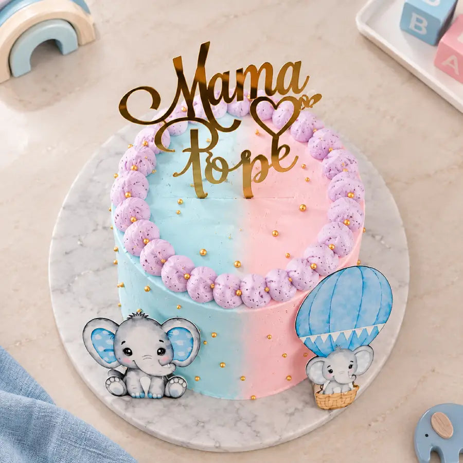 Opulent Baby Shower Theme Cake
