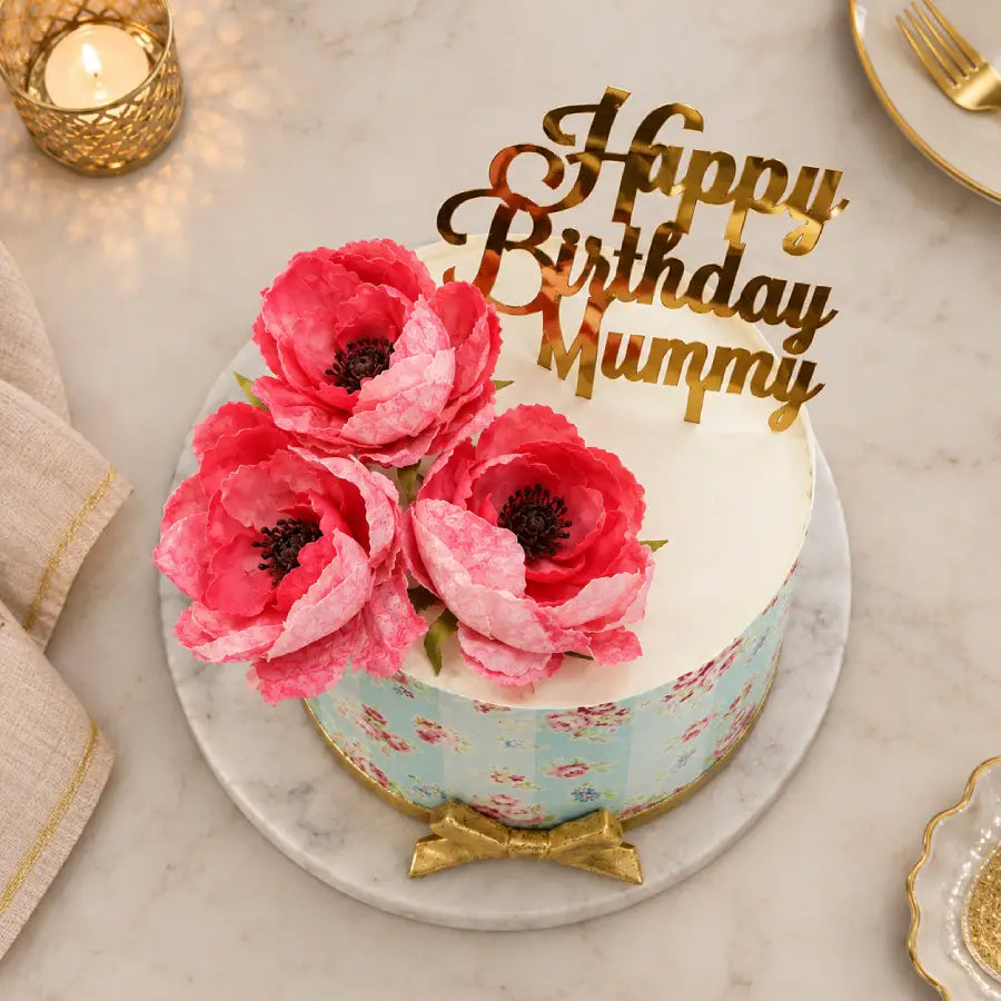 Floral Design Birthday Cake