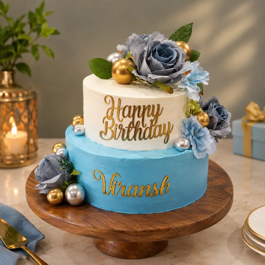 Two-Tier Celebration Rose Cake