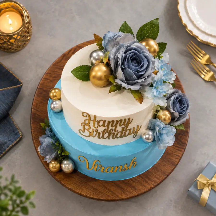 Two-Tier Celebration Rose Cake
