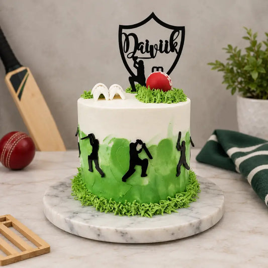 Cricket Theme Cake