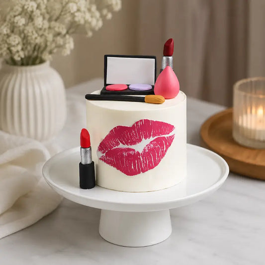 Beauty Makeup Theme Cake