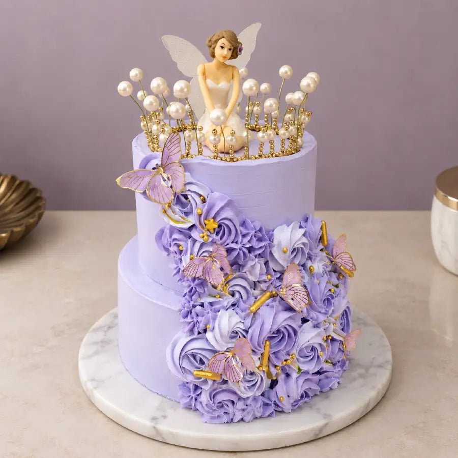 Lavender Fairy Butterfly Cake