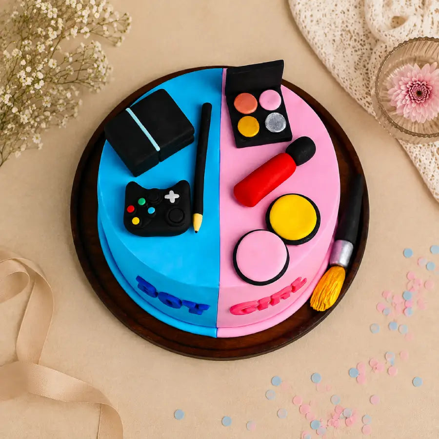 Twin Stars Makeup Theme Cake