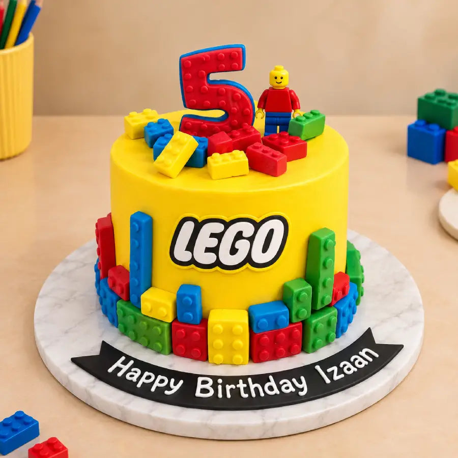 Lego Block Theme Cake