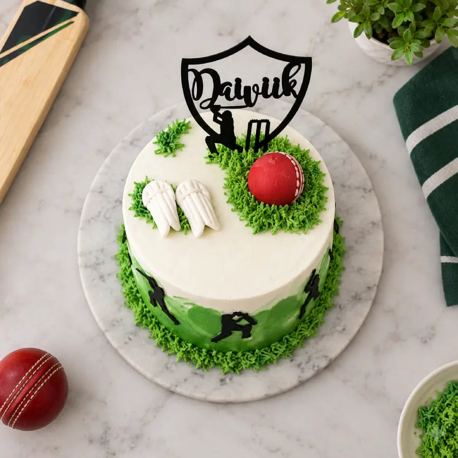 Cricket Theme Cake