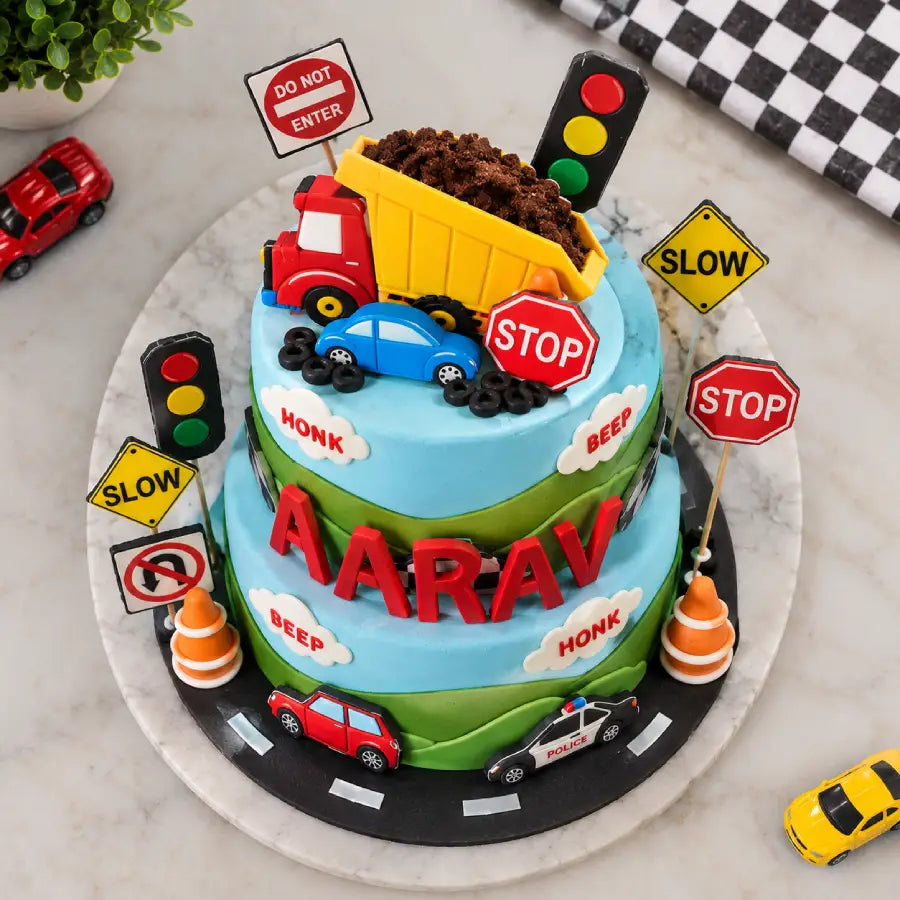 Traffic Fun Car Cake
