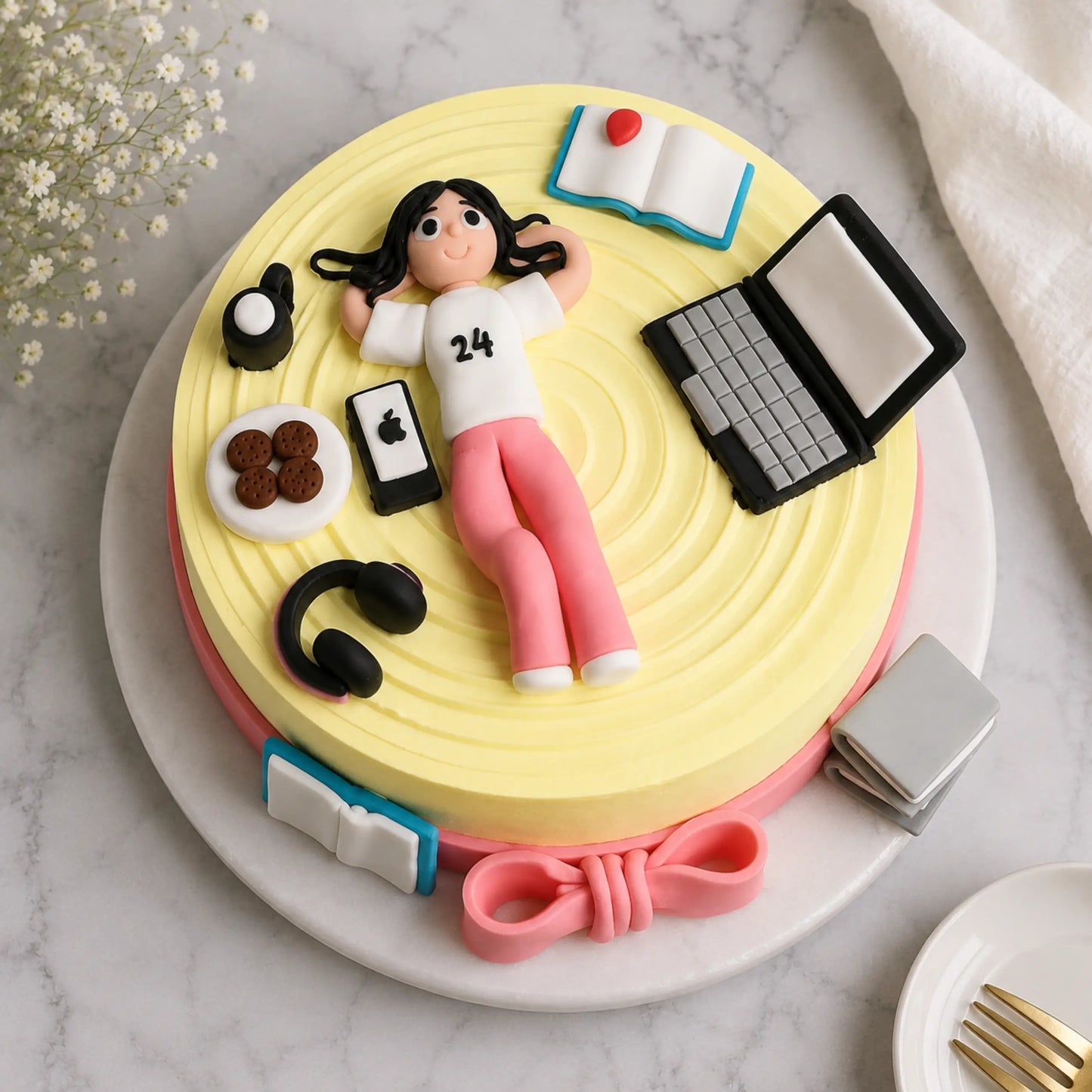 Remote Work Bliss  Theme Cake