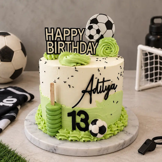 Elegant Soccer Theme Cake