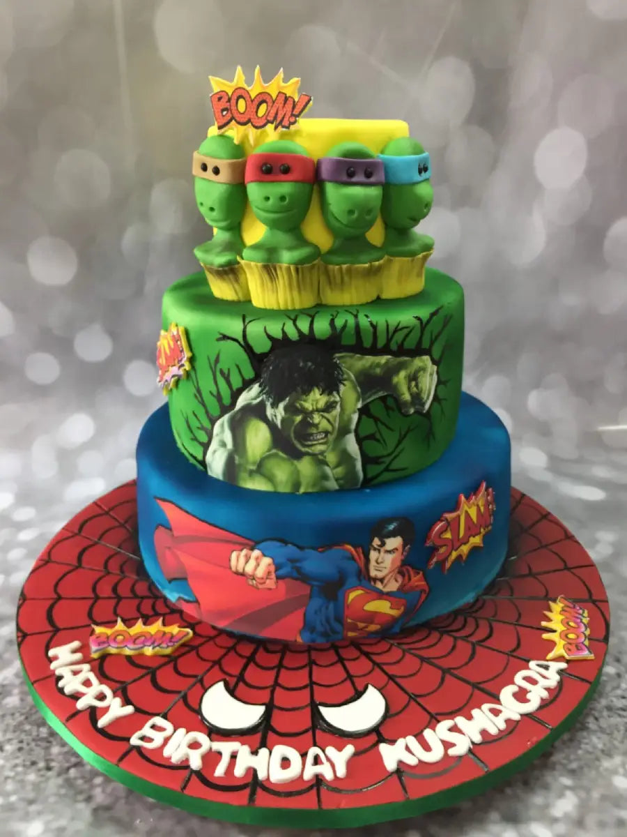 Superhero Theme Cake