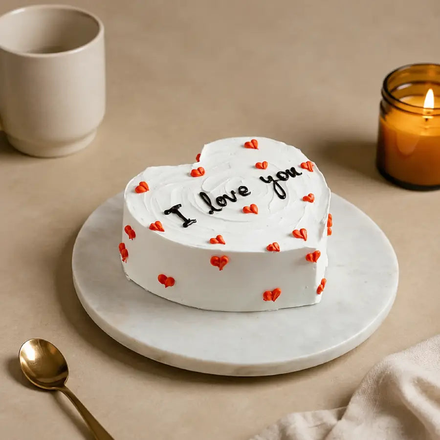 Love U Heart Shape Cake