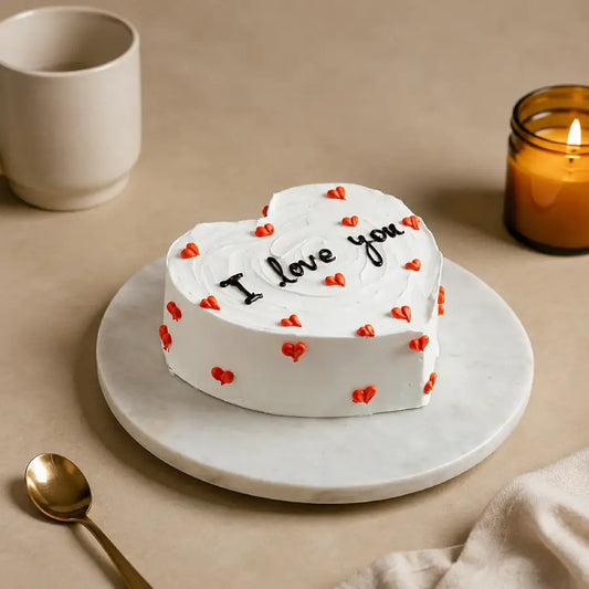 Love U Heart Shape Cake