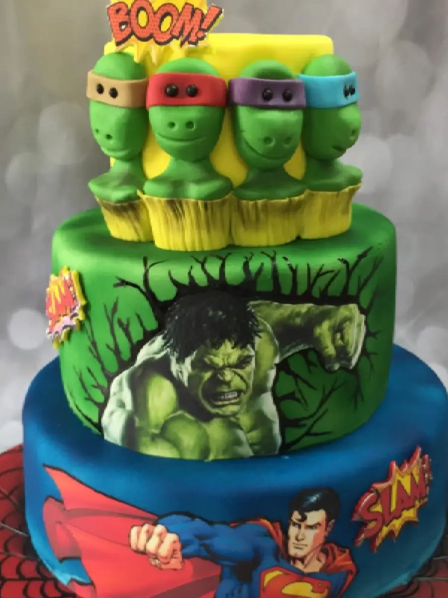 Superhero Theme Cake