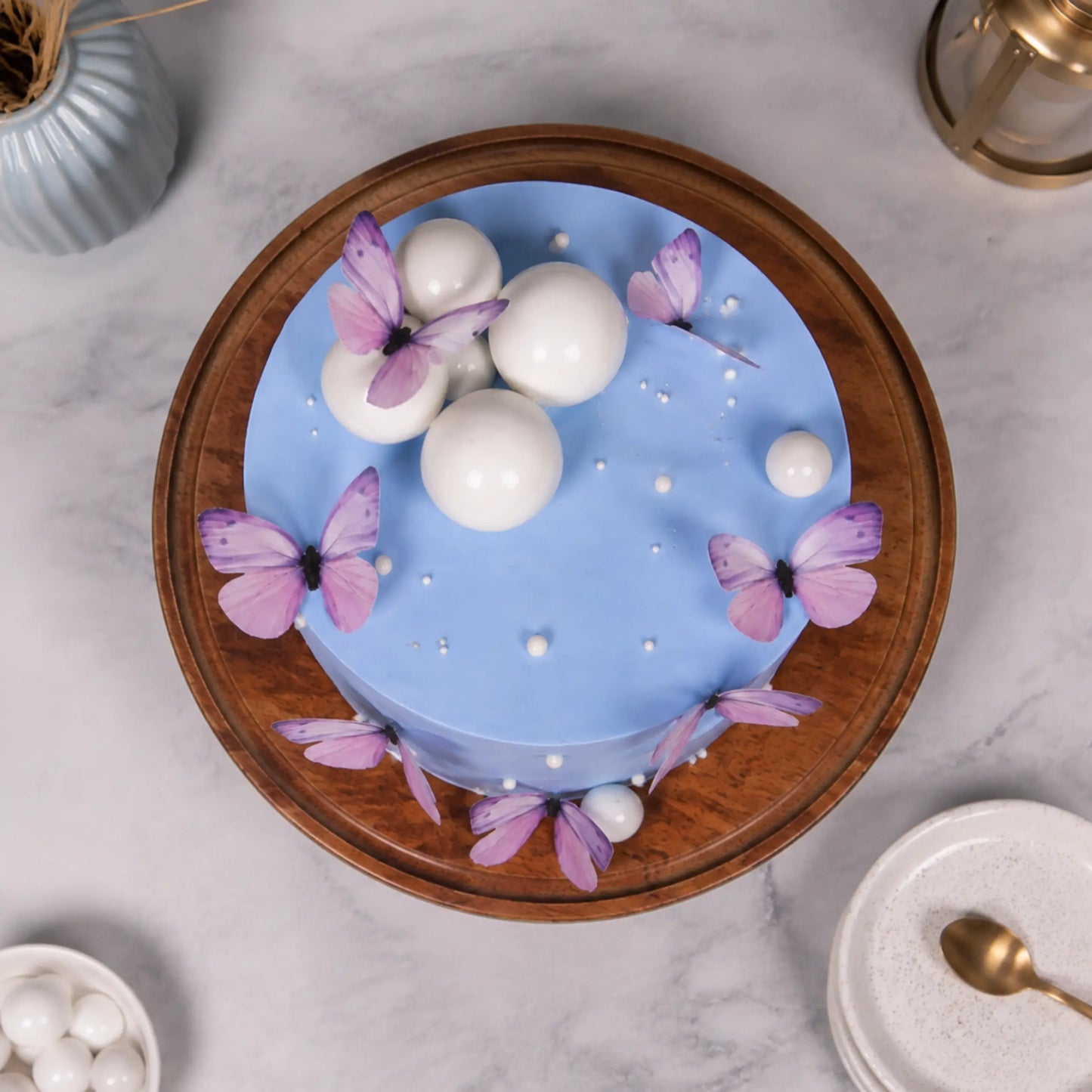 Blue Butterfly Designer Cake