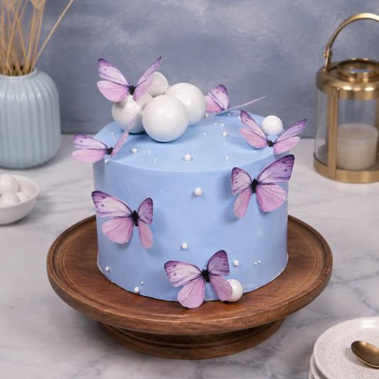 Blue Butterfly Designer Cake