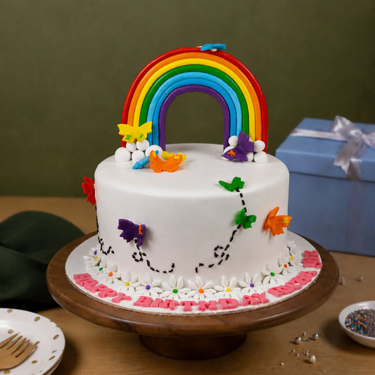 Rainbow Butterfly Cake