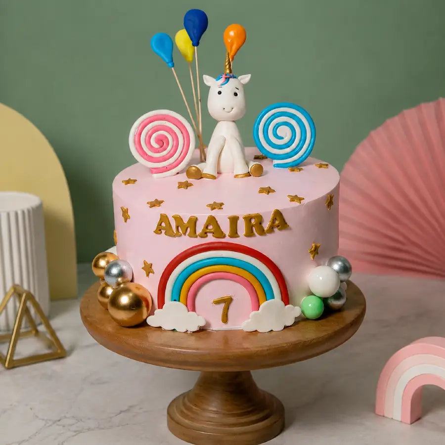 Unicorn Teddy Theme Cake