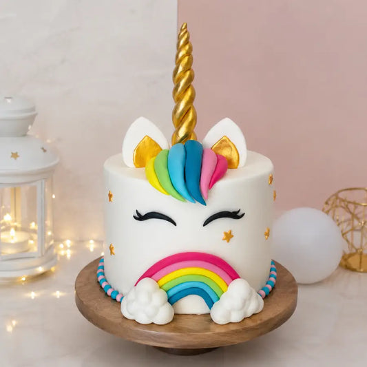 Magical Unicorn Rainbow Theme Cake