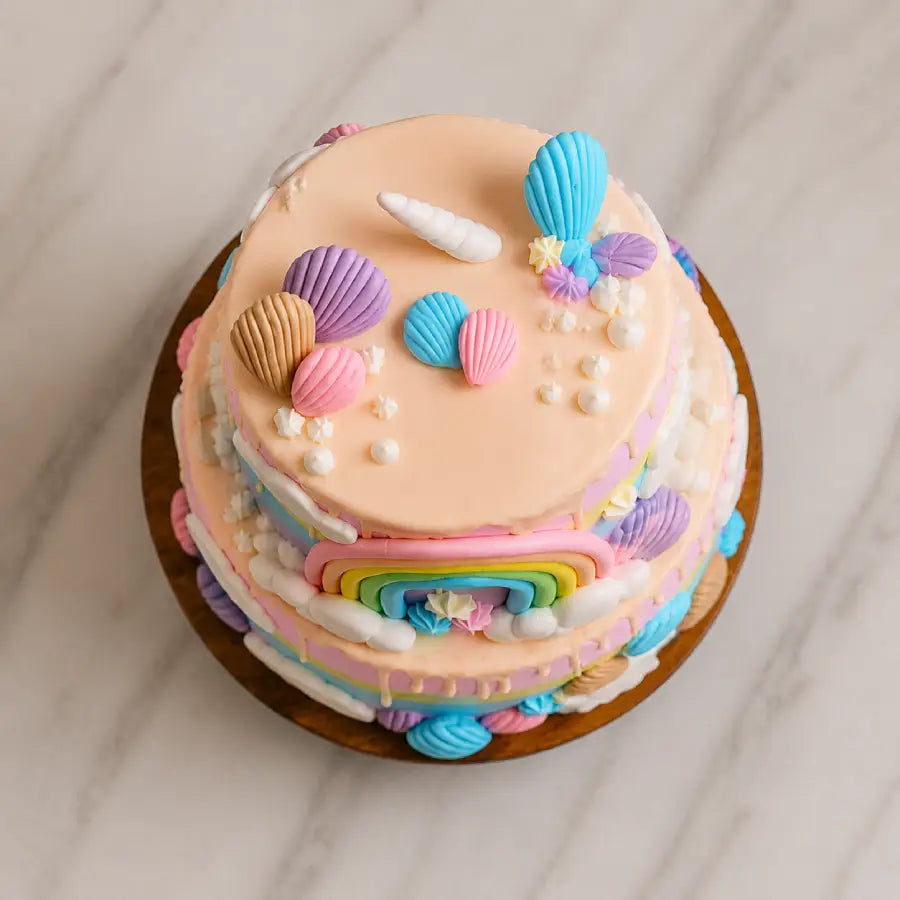 Rainbow Theme Tier Cake