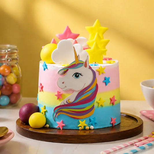 Starry Unicorn Theme Cake