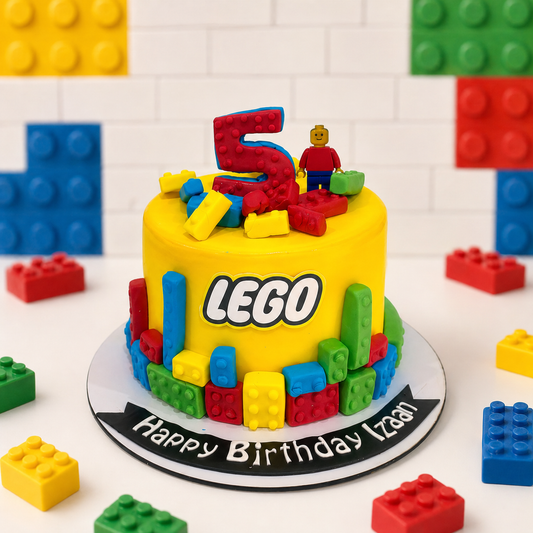 LEGO ADVENTURE BIRTHDAY CAKE (FONDANT)