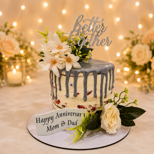 ANNIVERSARY DRIP CAKE
